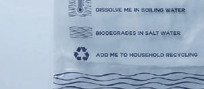 Water soluble plastic