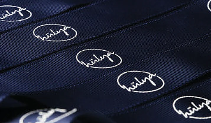 Recycled polyester grosgrain printed tape